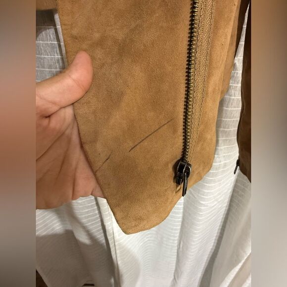 Sensa Brown Suede Drape Jacket - Picture 10 of 11